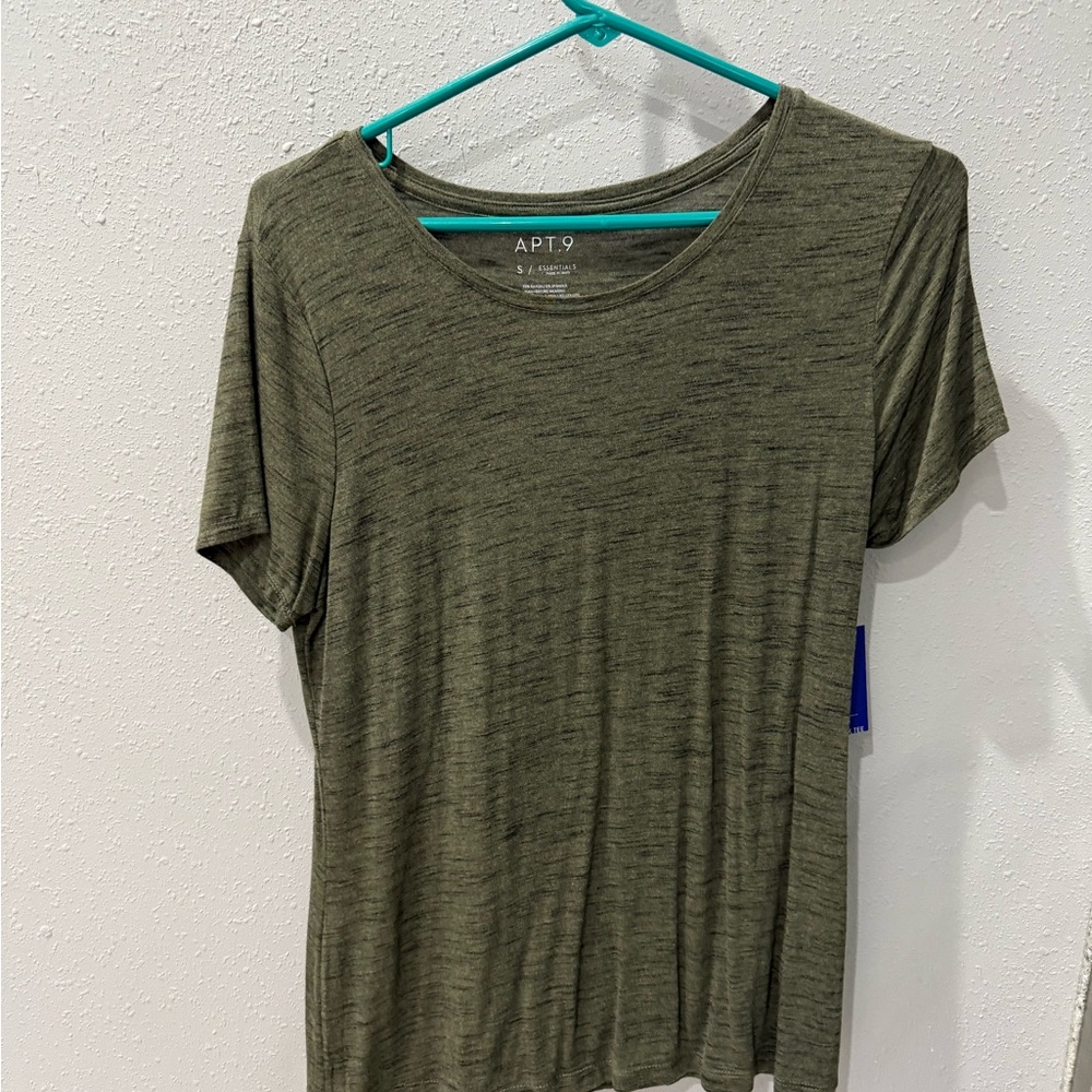 Apt. 9 Heathered Green Short Sleeve Top